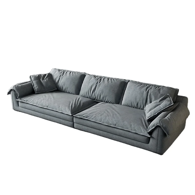 Luxury and elegant design ebony wood living room high quality leather sofa set furniture