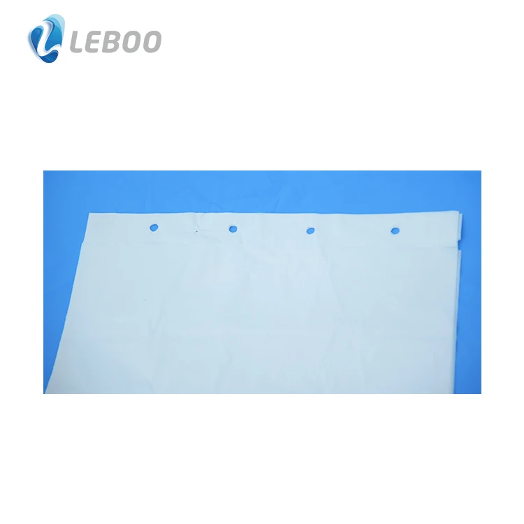 Leboo Disposable Blocked LDPE Apron with hole for food processing white