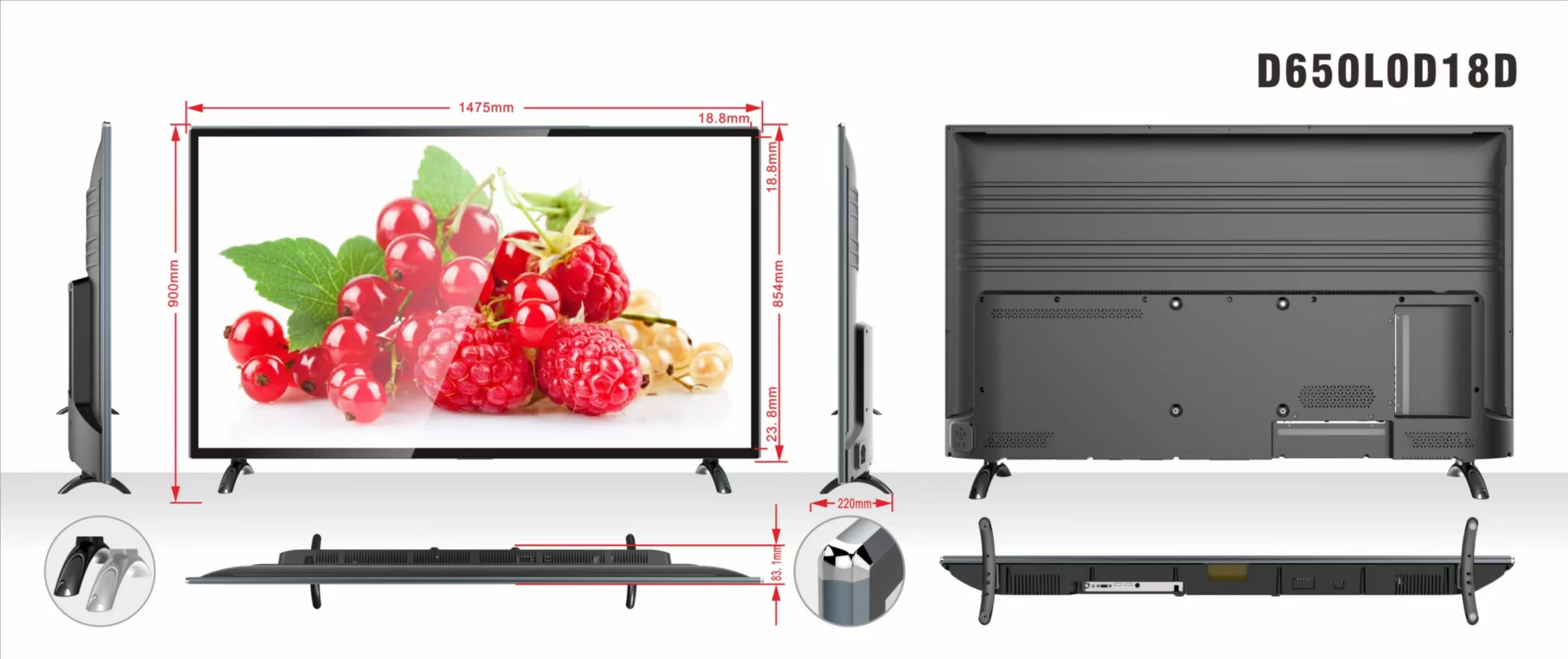 Televisores inteligentes qled 55 75 80 pulgadas smart tv tcl, televisor inteligente 32 a 120 pulgada