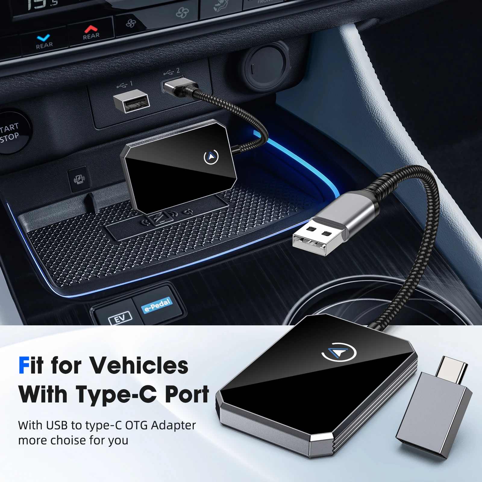 Проводной и беспроводной Android Auto Carplay AI Box автомобильный адаптер Dongle 5G WIFI Plug And Play