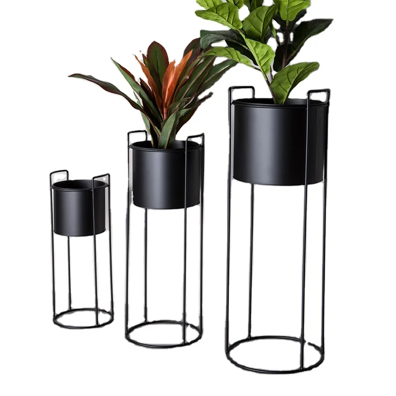 Modern Planter Flower Plant Pot Stand For Plants Stand Iron For Indoor Outdoor Potted Home Decor Flower Stand Metal