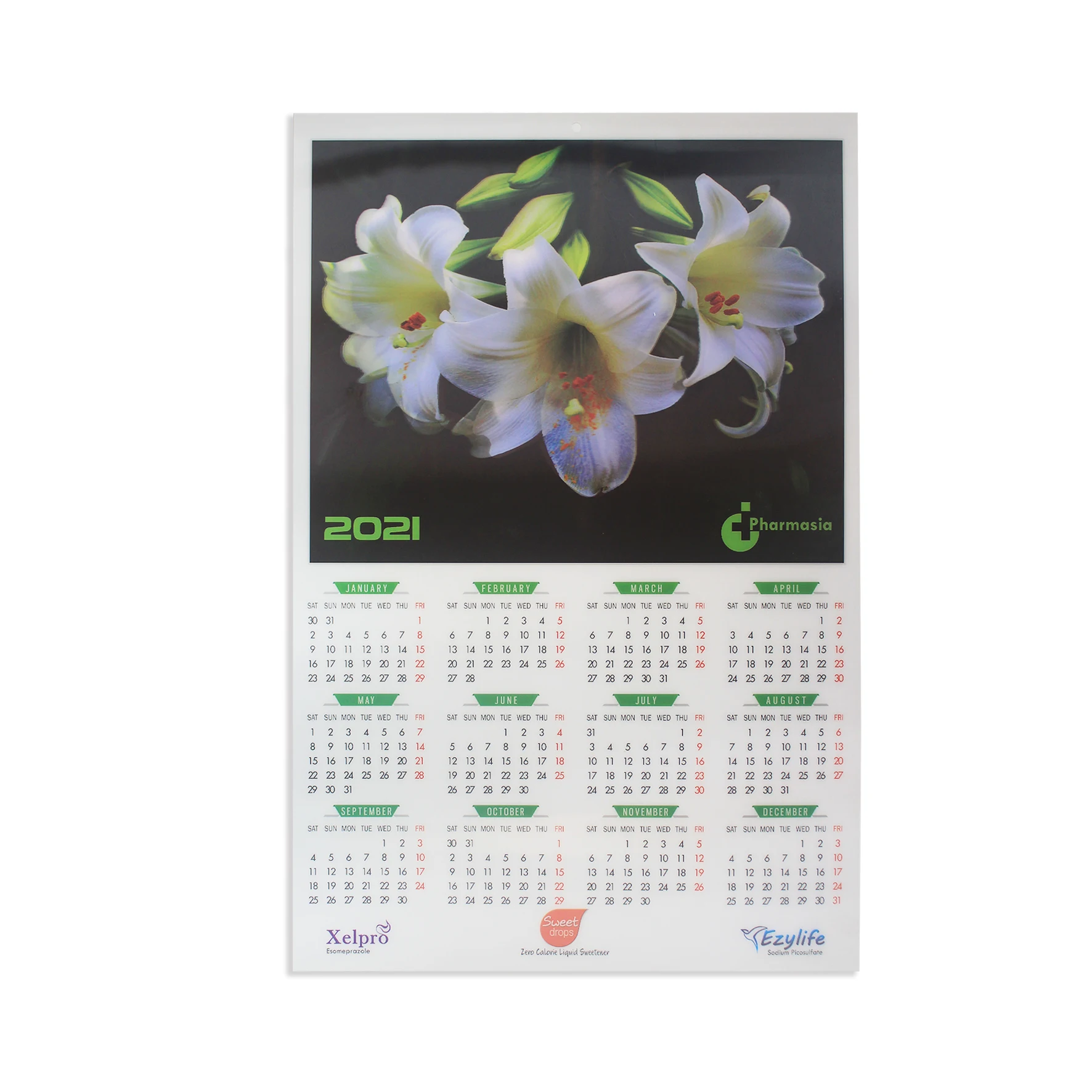3d lenticular printing calendar PET printing 3d and flip effect calendar