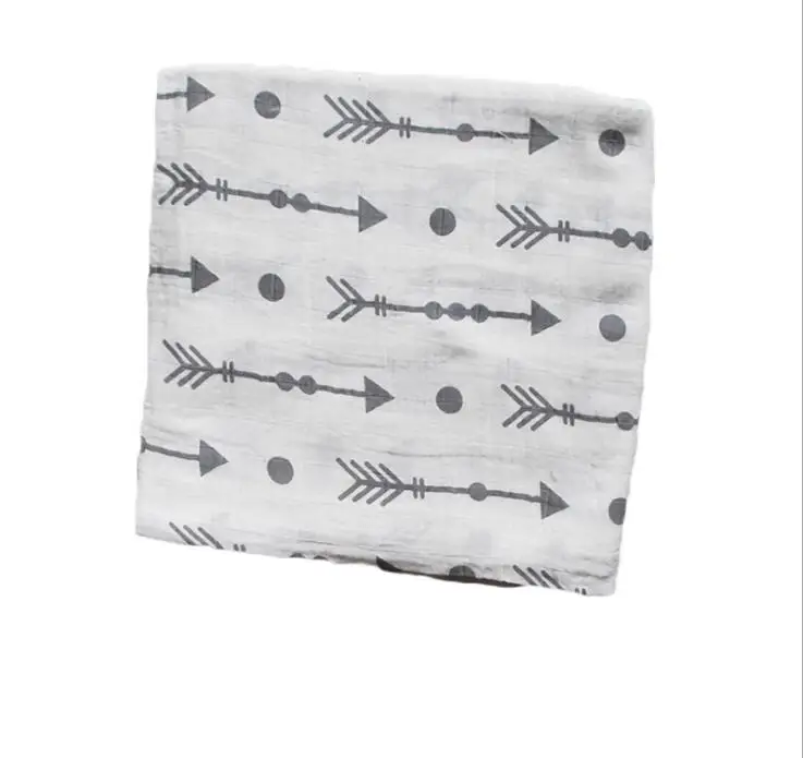 Custom printed cheap muslin baby swaddle wrap set blanket