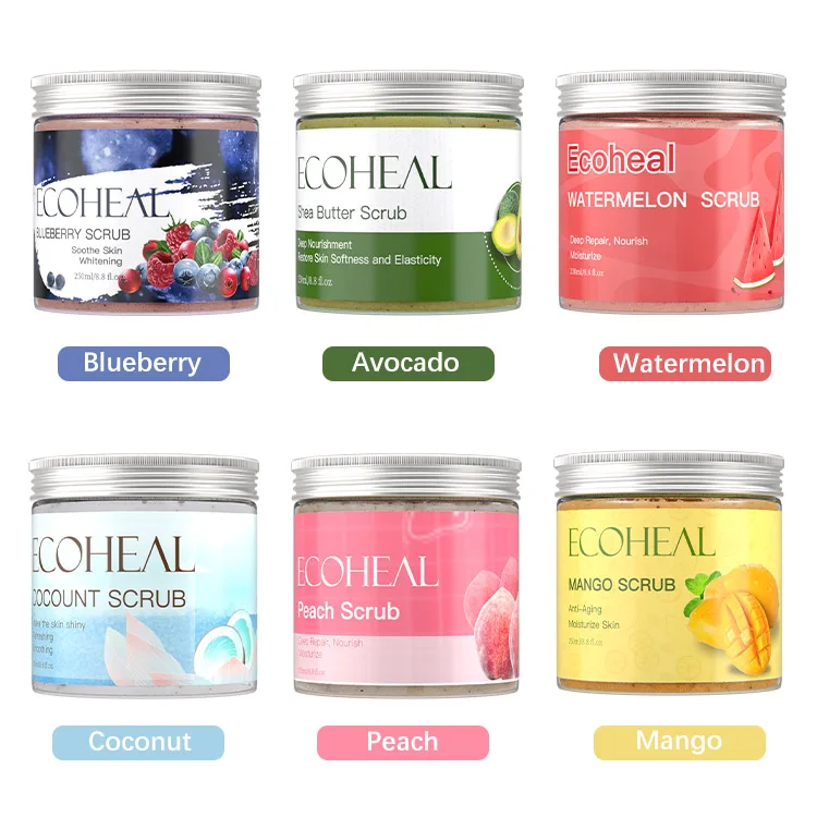 Wholesale Private Label Skin Whitening Organic Natural Exfoliating Natural Skin Care Body Scrub Set