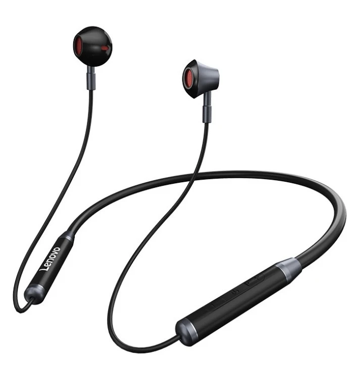 Lenovo Silicone Neckband HE06 wireless earphones with magnetic  function and memory material