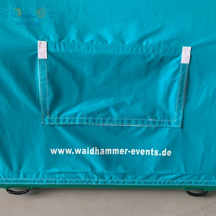 New floating raft boat camping inflatable amphibious tent in blue for water camping events