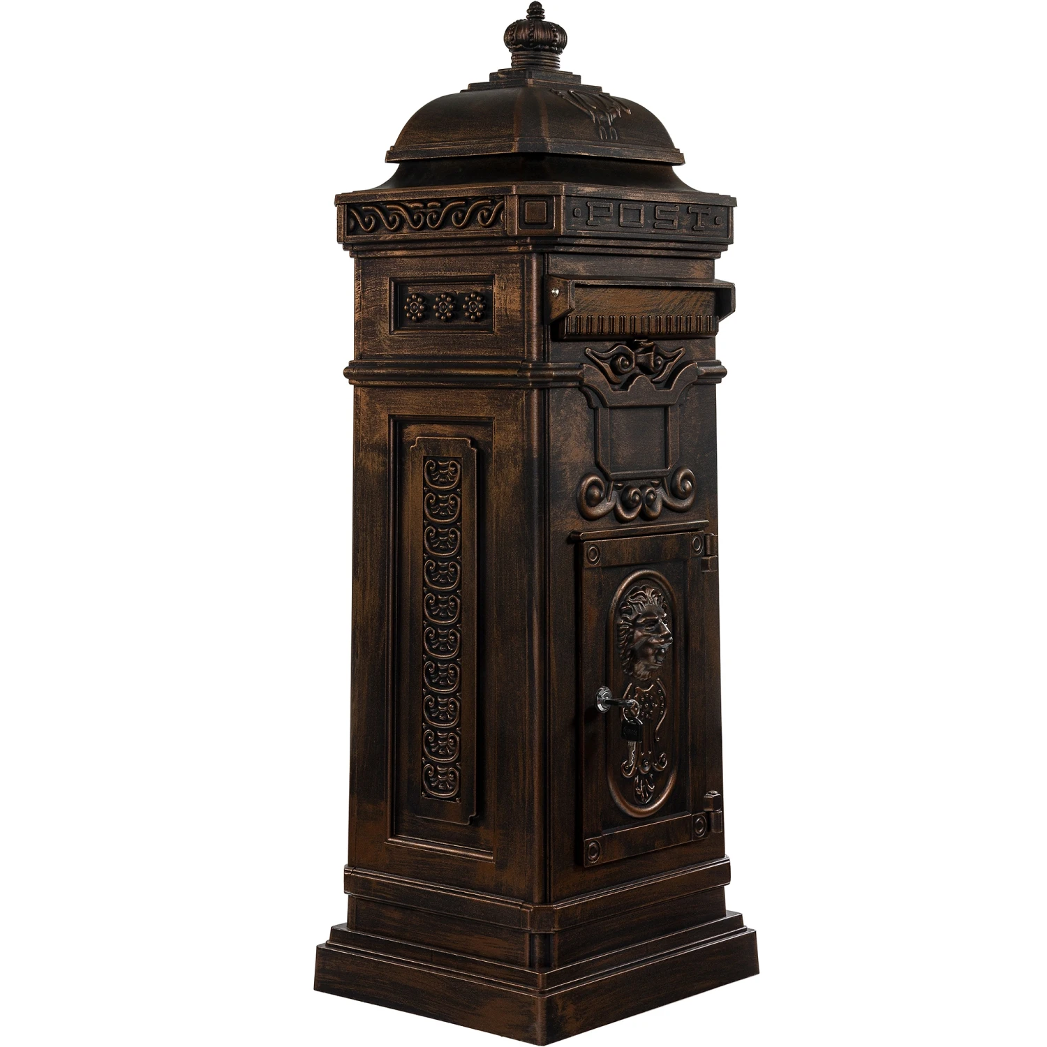 2022 The Most Popular Style Lion Decorative Mail Box Letterbox Post box Standing Box From China