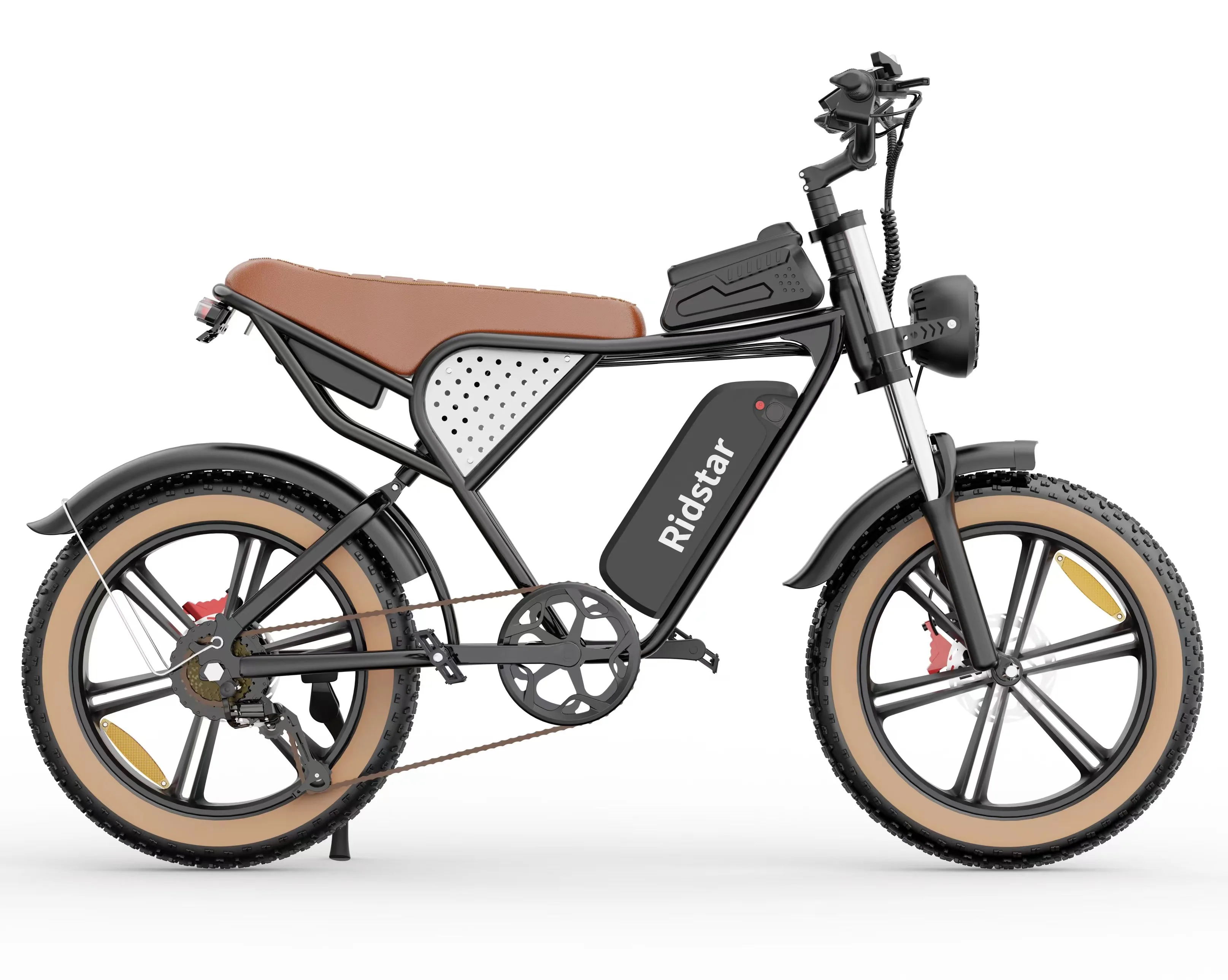 Barany Electric Bike 20 Mountain Bike with 1000W Central Motor Non-Slip Tyre 48V Gym Equipment Lithium Battery Power Supply