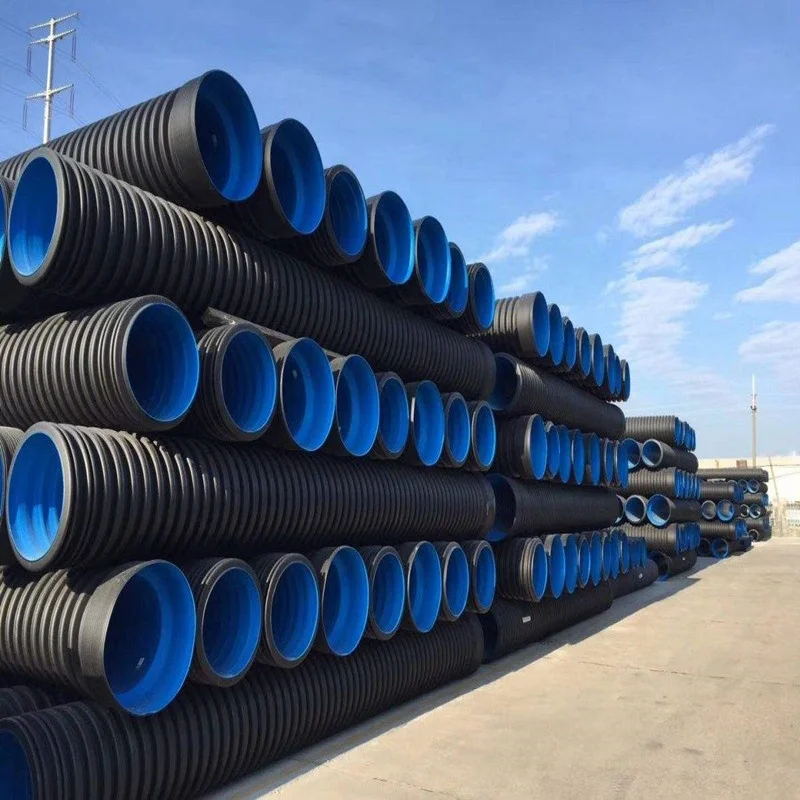 500 мм ISO двойные гофрированные трубы HDPE и фитинги для