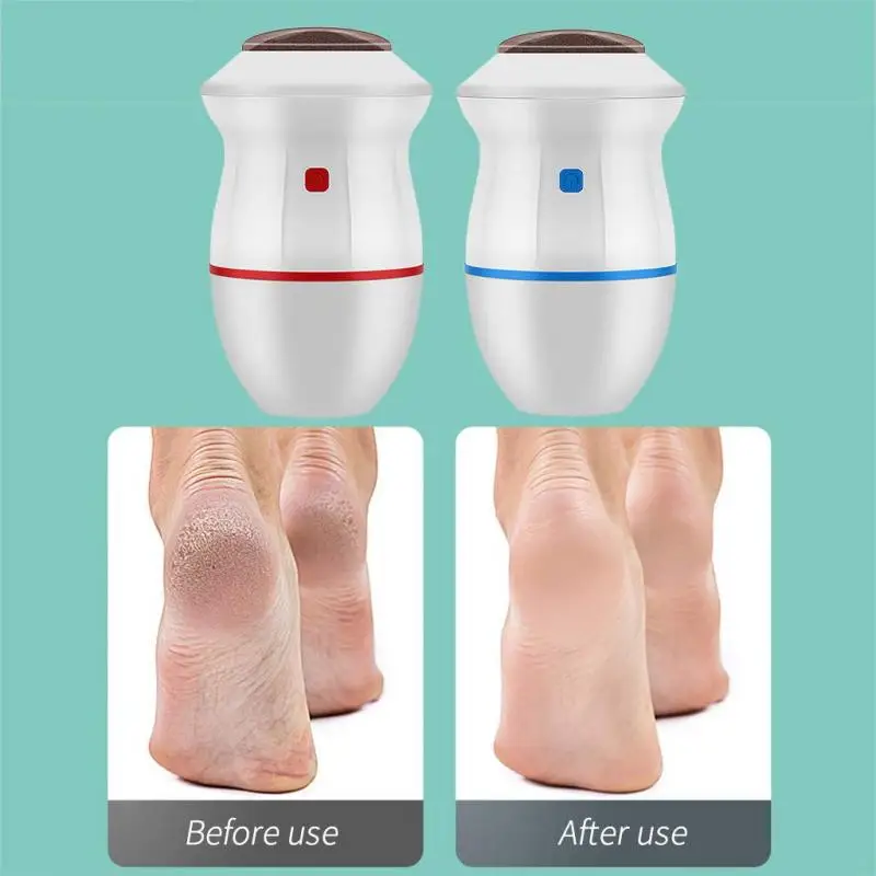 USB Charging Foot File Pedicure Tools Electric Foot Massager Foot Care Machine with 2 Round Grinding Head Automatically Vacuums