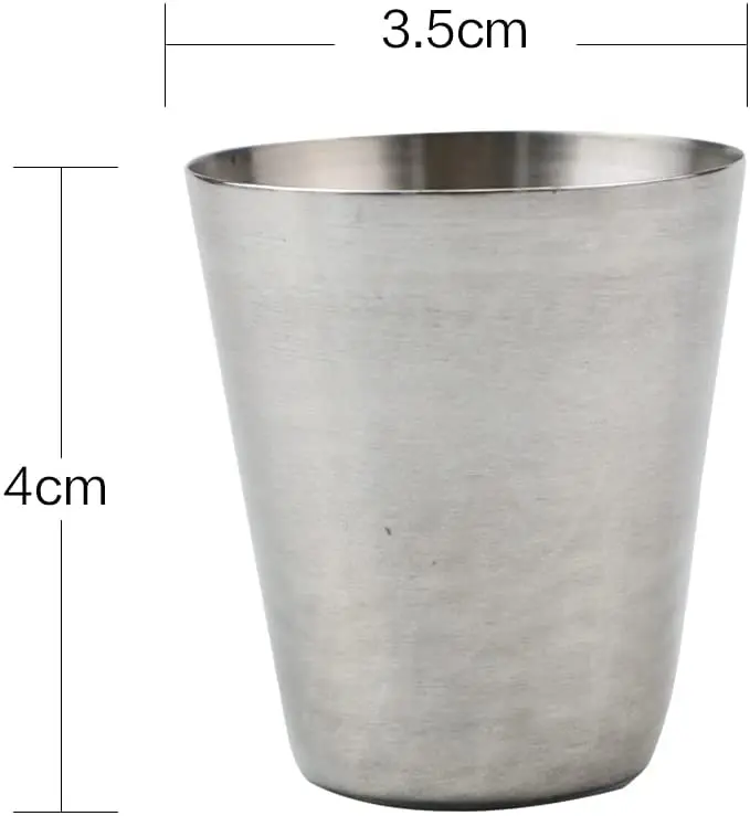Party Beer Stackable Single Wall Water Small Shot Drink Tumbler Metal Stainless Steel Shot Glass for Rising Sun Distillery