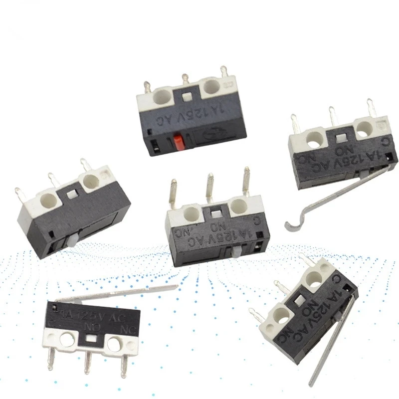 Мини микро концевой выключатель 3 штырька PCB клеммы роликовый рычаг дуги защелкивающиеся микровыключатели