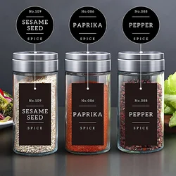 Customized Home Restaurant Kitchen Coffee Shop Seasoning Food Stickers Packaging Labels UV Printed Waterproof Spice Labels