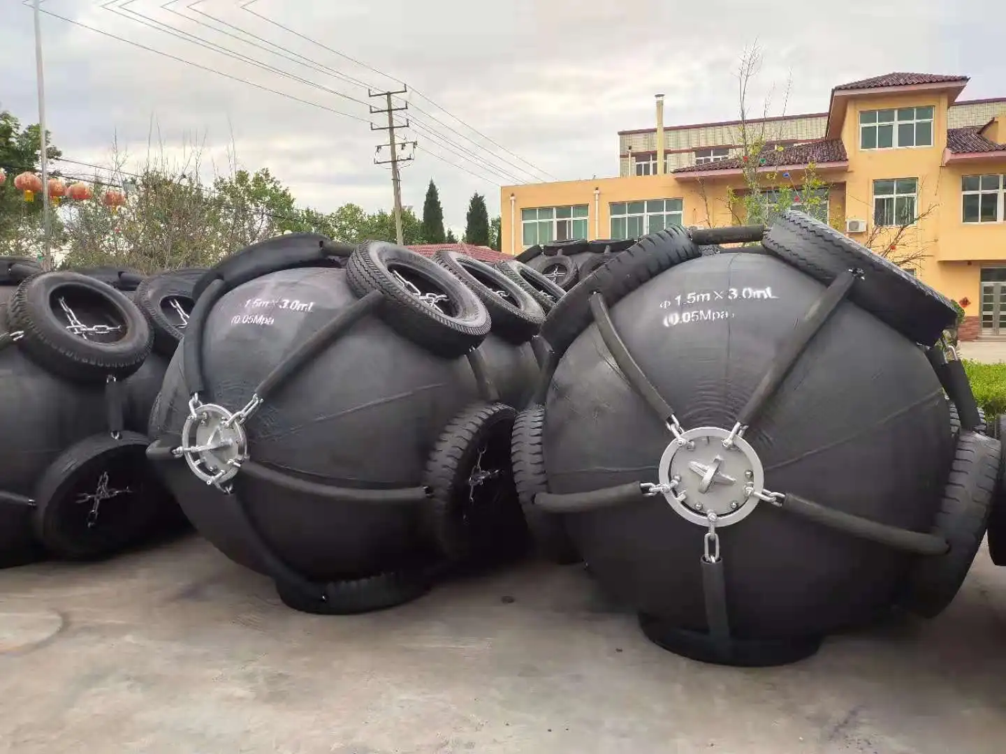 50Kpa BV certificate 1500x3000mm rubber pneumatic marine fender for boat