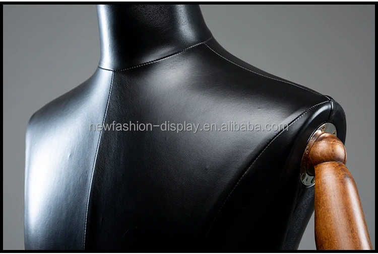 Wholesale Male Formal Dress Display Suit Leather Mannequin Half Body Male Mannequin with Pant Holder