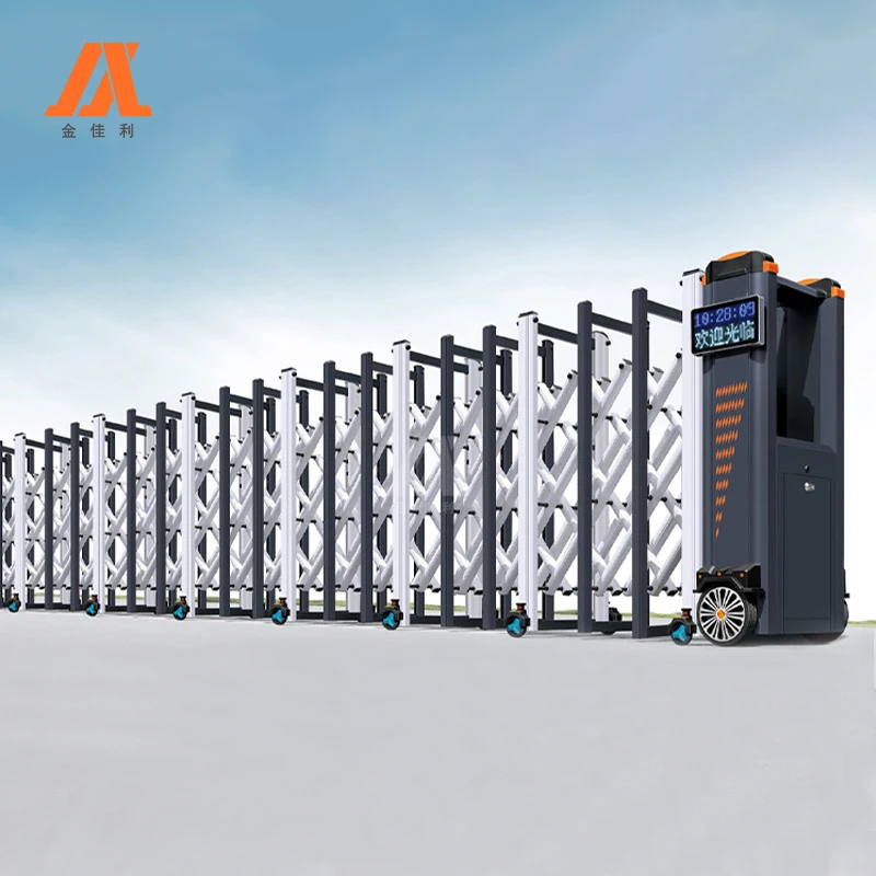Hot Sale Retractable Gates Sliding Door Motor Gate Aluminum Trackless Folding Gate by Motor Operated
