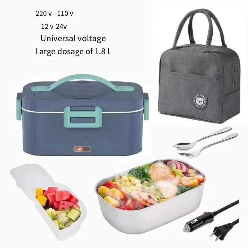 Minimalist Home and Car Electric Lunchbox, Portable Heated Food Warmer Plastic Electric Lunch box