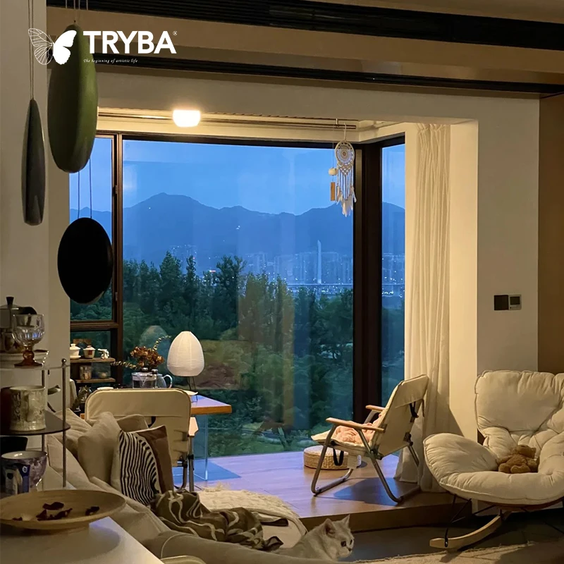 Aluminum Alloy Frame Heat Insulation Mult-point Lock fixed Window for Villa