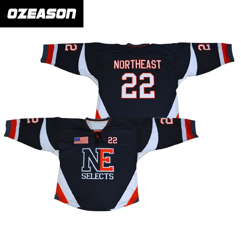 100% polyester hockey jerseys made in china custom logo men sublimated ice hockey jersey hoodie