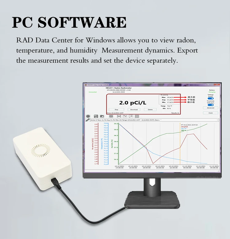 radon detector software