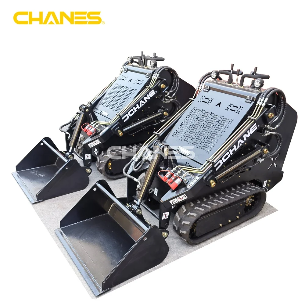 2024 China new mini skid steer loader 23hp   diesel walk behind crawler loader tracked skid steer loader  made in china