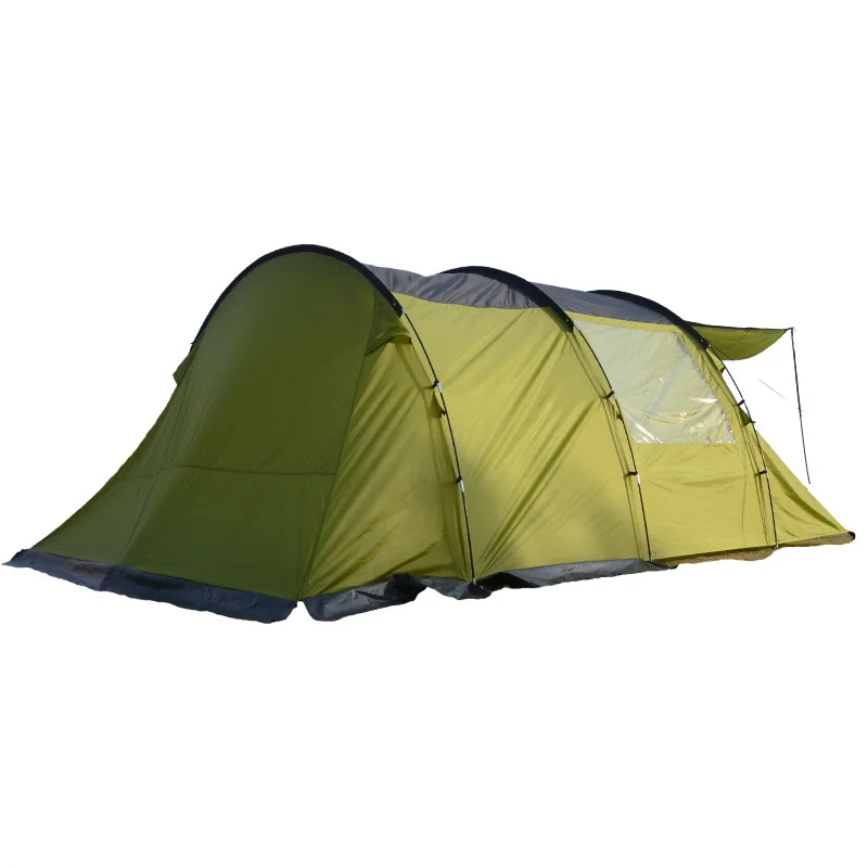 6-8 people outdoor camping tent 2 rooms one room multi-person family camping tent Automatic double wilderness light pickup tent