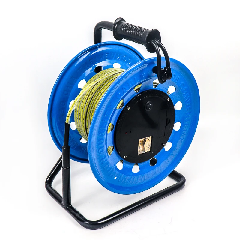 0-150m Well Depth Measurement Portable Steel Ruler Cable Sounder Water Level Meter With Probe