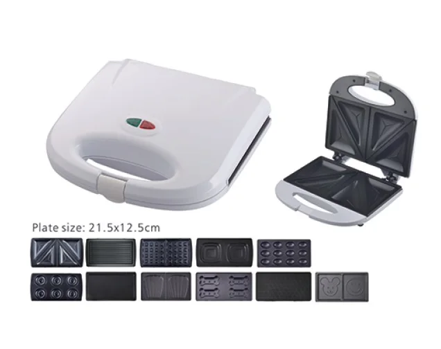 750 Watts Fast Heating With Non-stick coated Electric Sandwich Waffle Maker Toaster