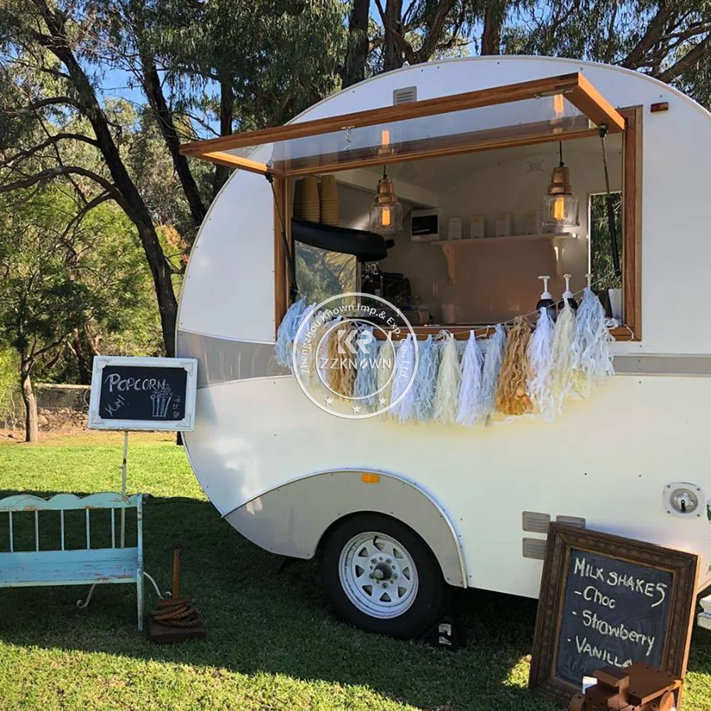 2024 Mini Kitchen Van Food Cart Mobile Food Truck Refrigerated Freezer Japan Food Trolly Cart Franchise