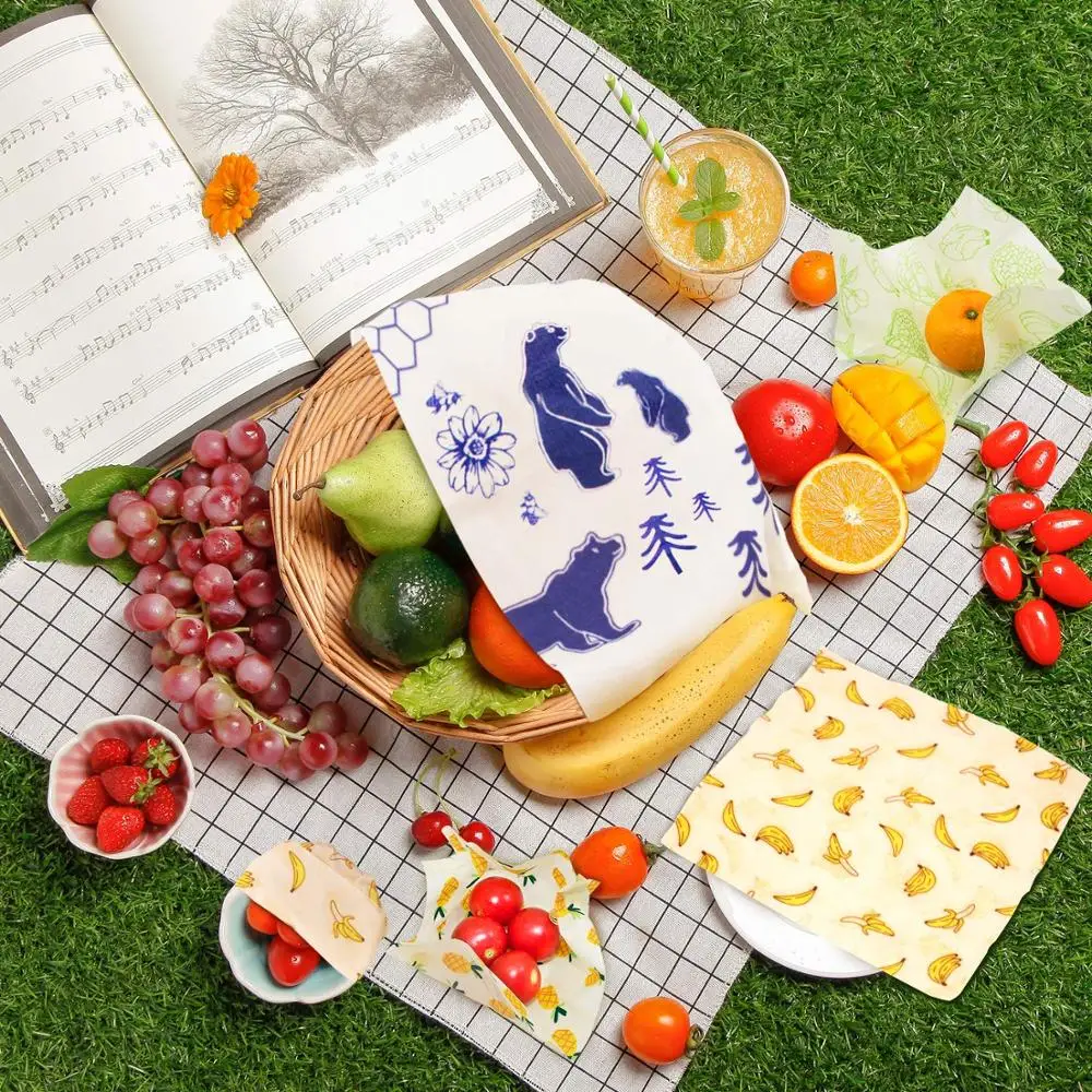 New design Best-sellers biodegradable food Beeswax Wraps BSCI instead of plastic wrap