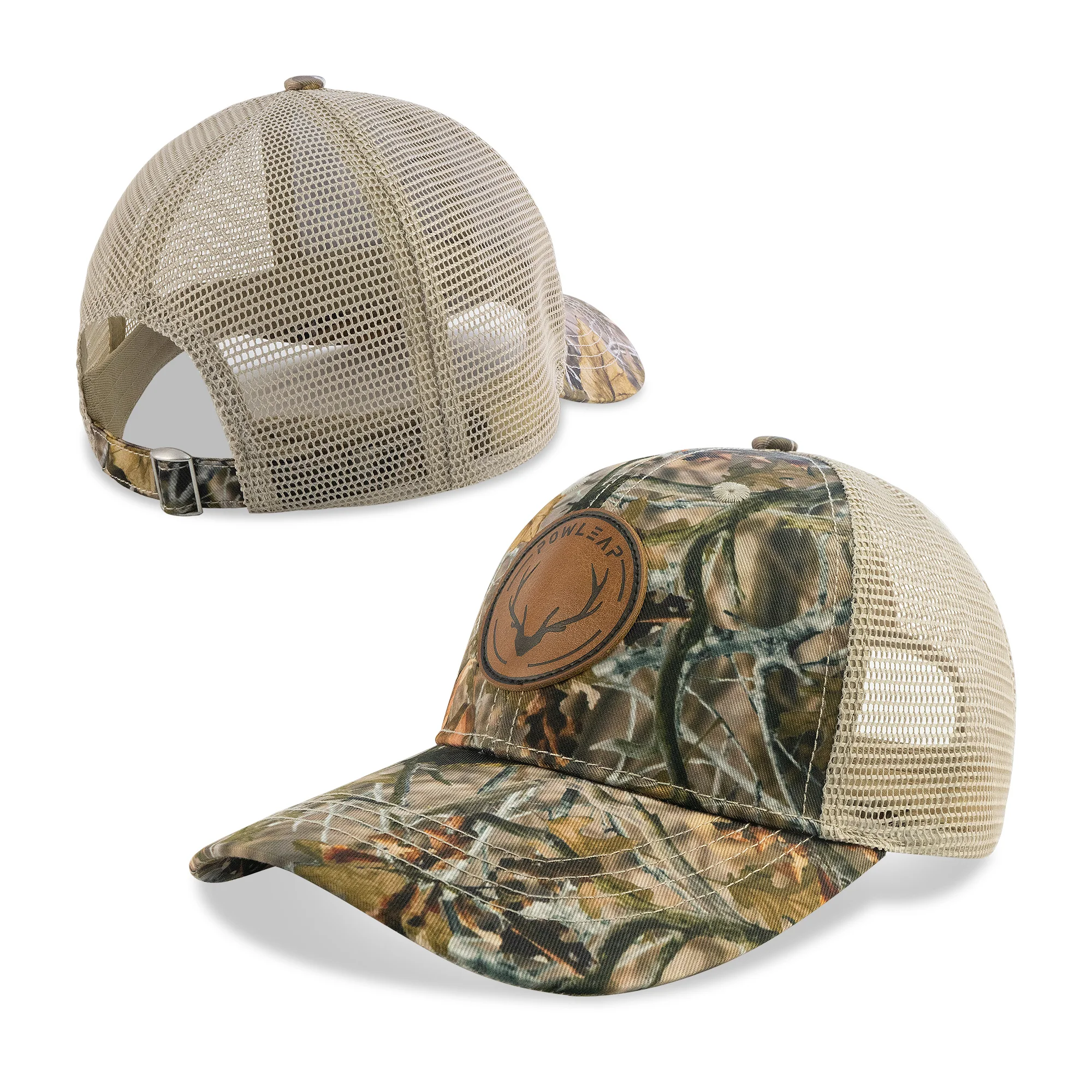 Top Selling Camo Baseball Hats 6 Panels Sunshade Absorb Sweat Hunting Caps Trucker Hats With Back Mesh