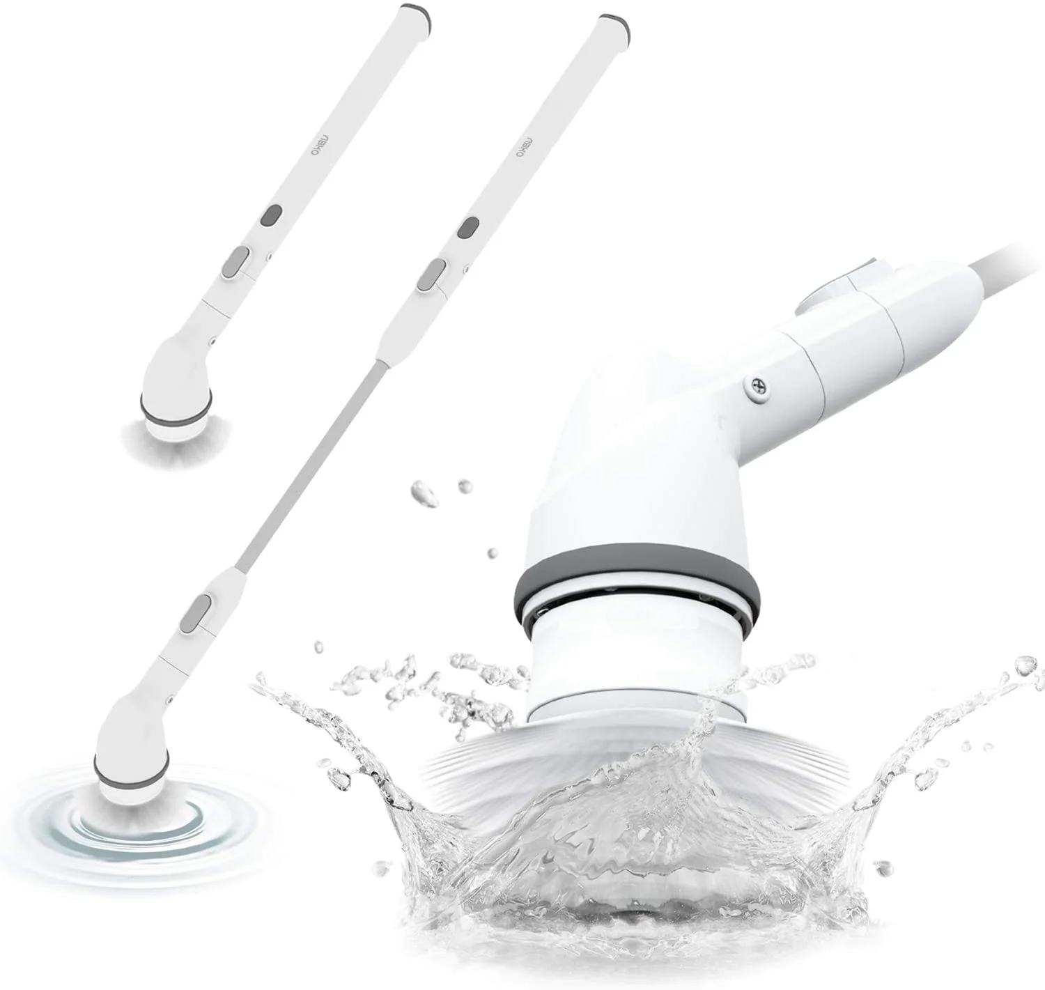 in stock electric housework long handle automatically rotate electronics cleaning brushes