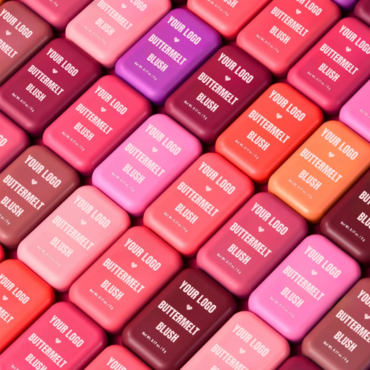 Your Logo Buttermelt Transfer Resistant Cheek Cosmetic Blusher On Unlabeled Luxury Single High Pigment Powder Blush Palette