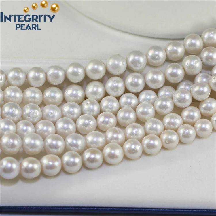 11-12mm A+ round Wholesale cheap price  Natural Freshwater Big White Loose Pearl strands