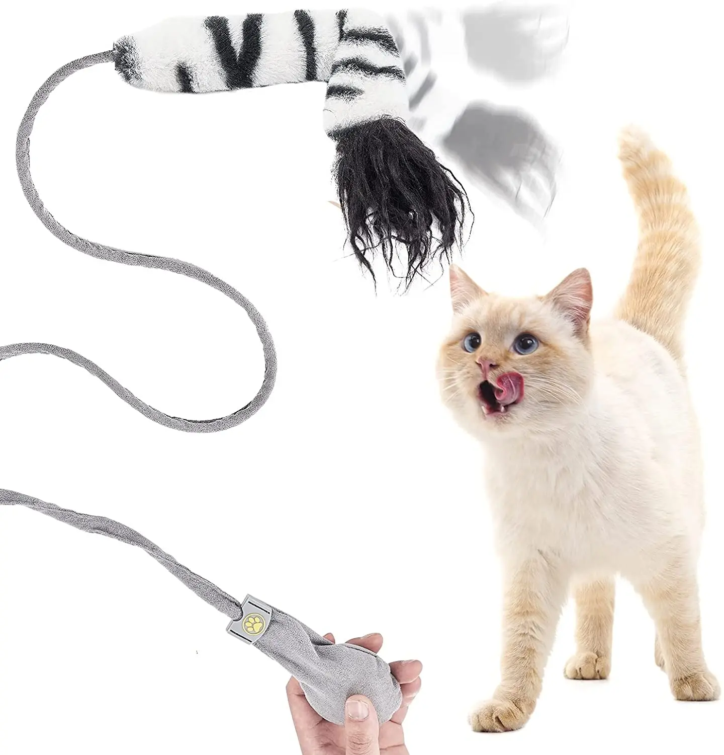 New Automatic Product Creative Cat Stick Simulation Beating Fish Interactive Pet Plush