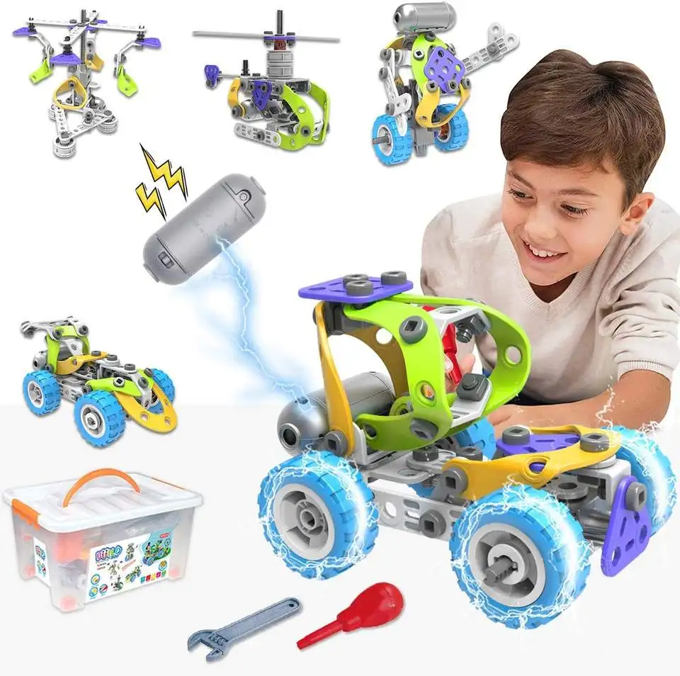 Hot sale stem toys 109pcs 5 in 1 educational construction engineering self-assembling building blocks toys set for kids