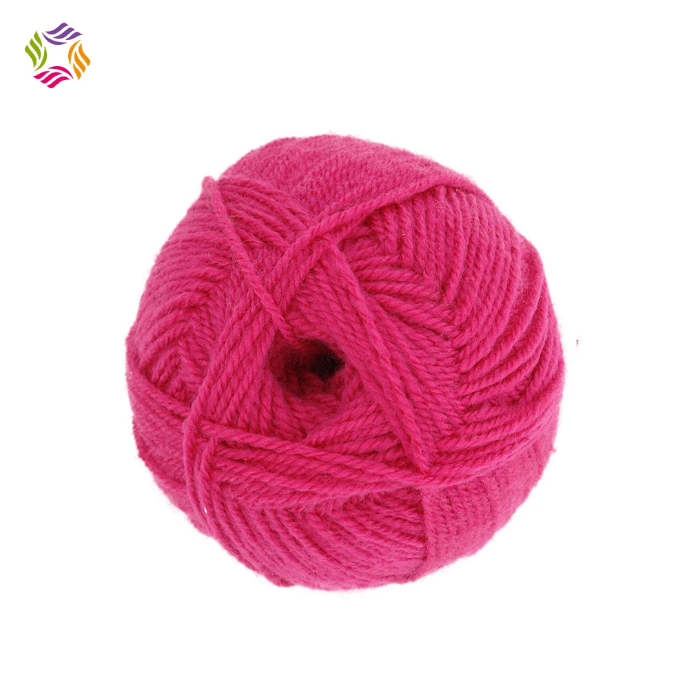 Charmkey wholesale 100% polyester cheap price double knit wool 8ply yarn