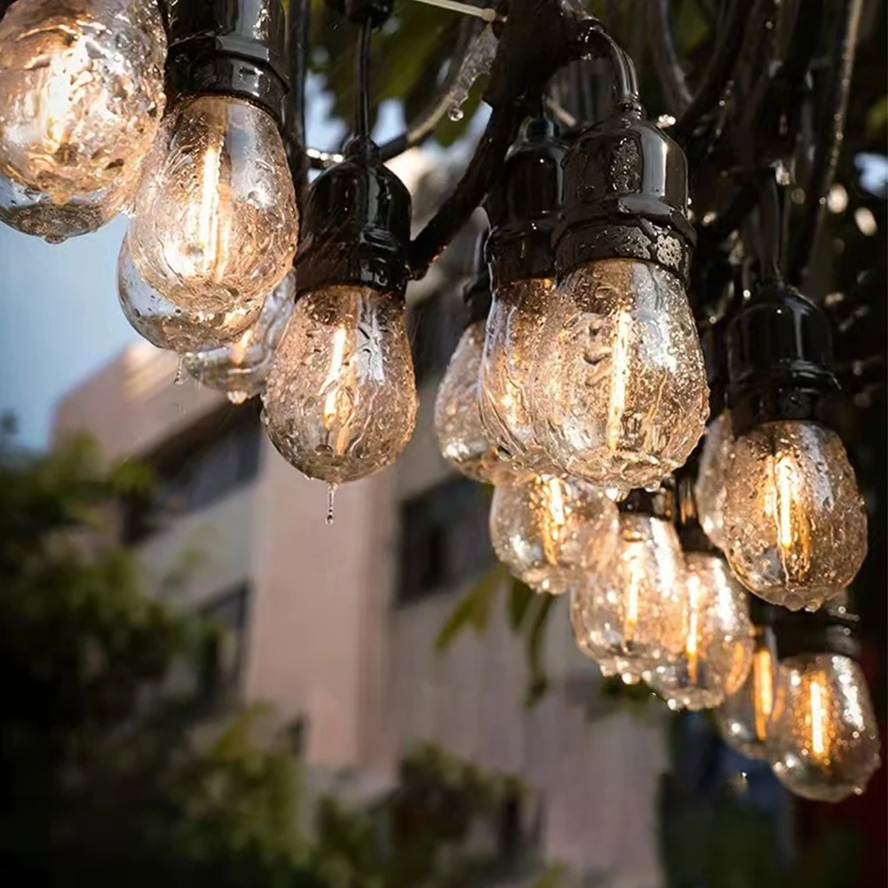 Wholesale S14 Bulb Lamp String E26 E27 Christmas Decorative Lamp String Outdoor Courtyard Color Lamp String Manufacturer