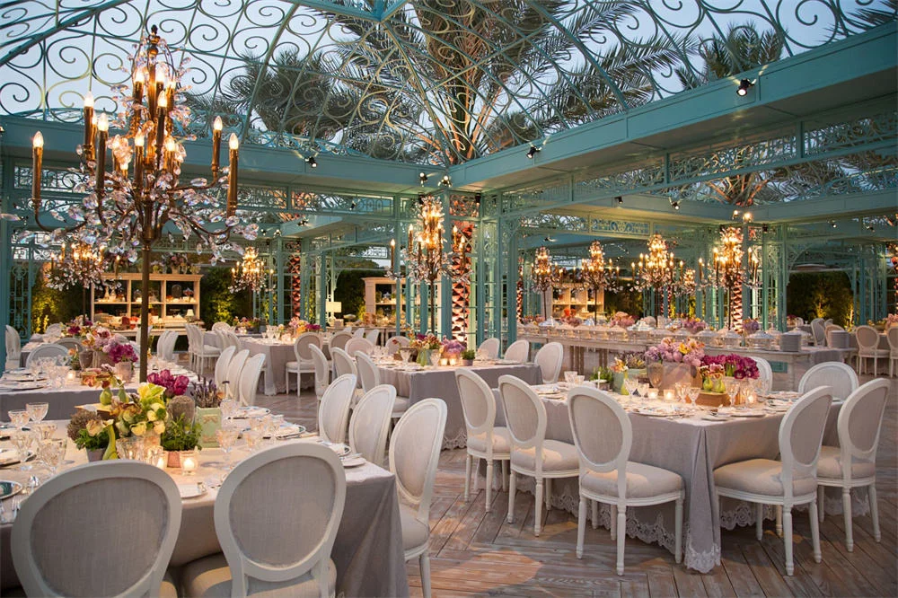 LUS-B003 Classic and Popular Louis Chair for Wedding Events Featuring Stackable Fabric Upholstery in the Timeless Louis XV Style