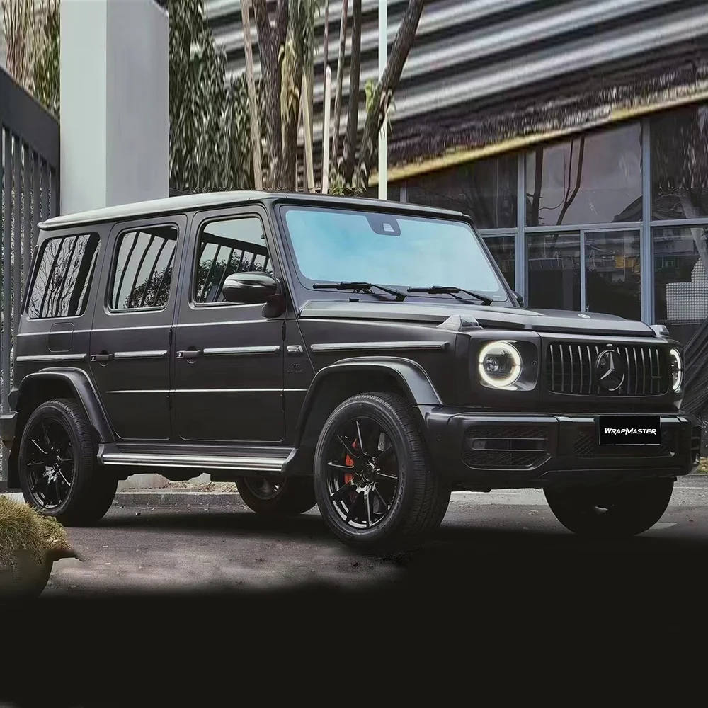 WRAPMASTER 1.52*17m Matte Ceramic Black Vinyl Car Wrap Car body Removable Stickers Where Can i Buy Car Wrapping Material