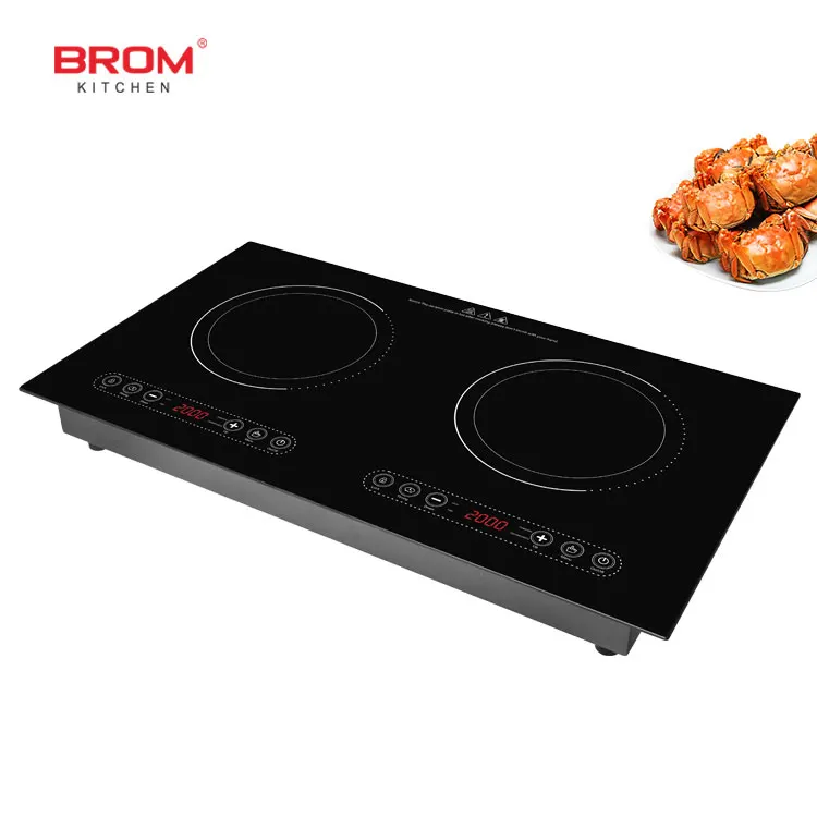 commerical household two touch control shabu shabu hot pot cooktops 2 hot plate induction cooker double burner electrical stove