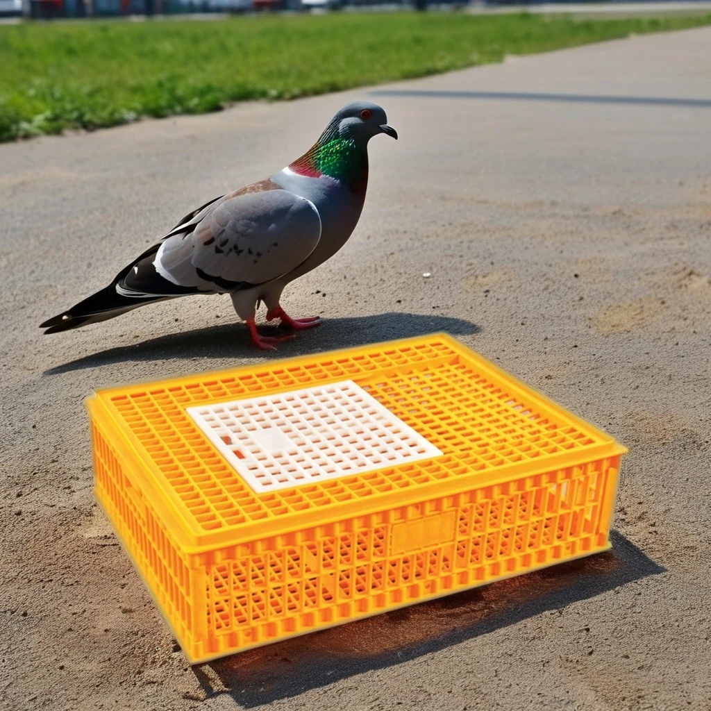 Plastic Chicken Turnover Basket for Transporting Chicken Duck Pigeon Rabbit Animal Feeders Cage
