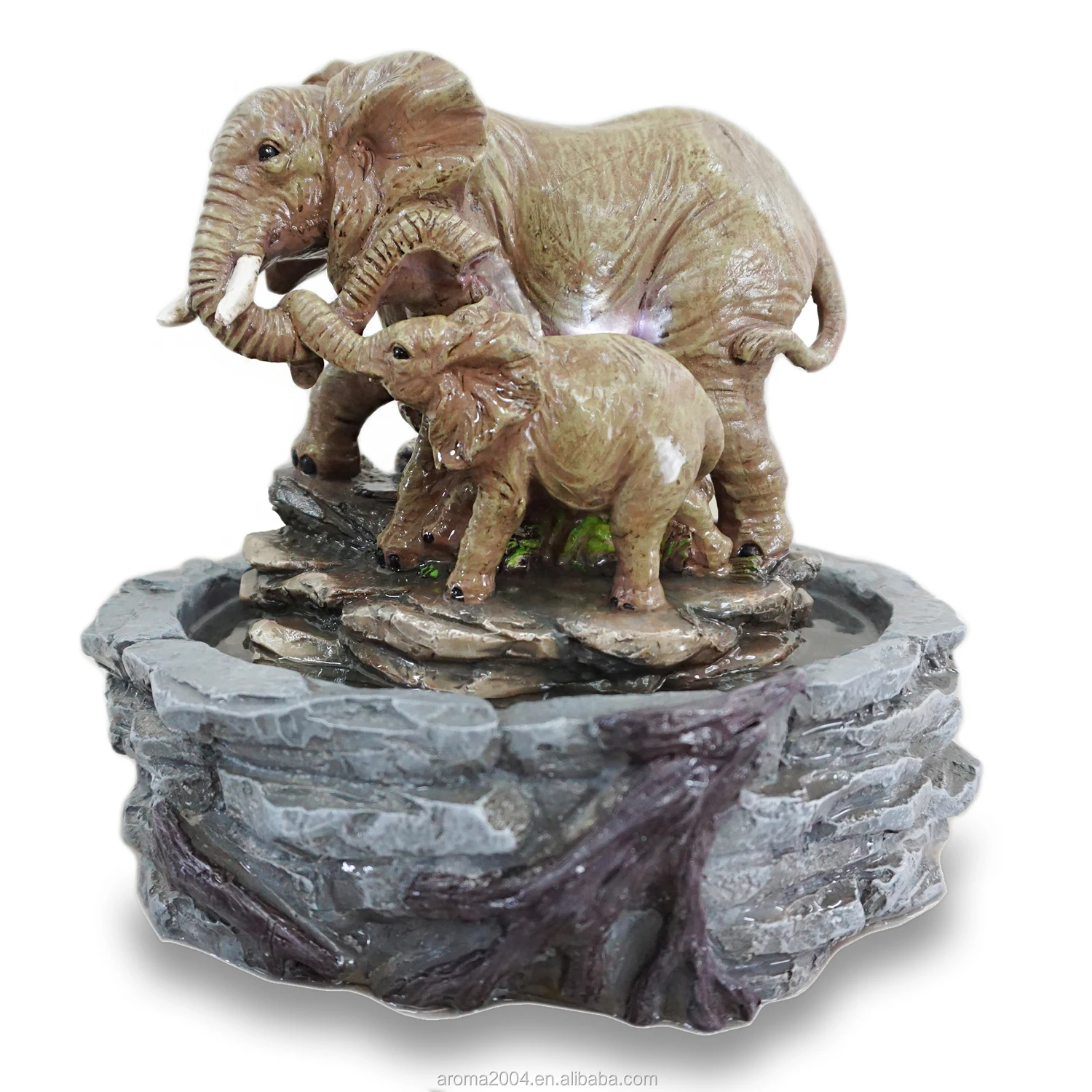 mystical dragon tabletop LED water fountain polyresin waterfall