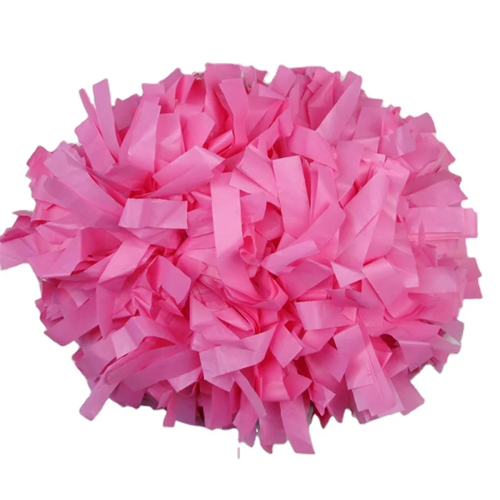 New pink cheerleading plastic pom poms for cheerleaders with factory price