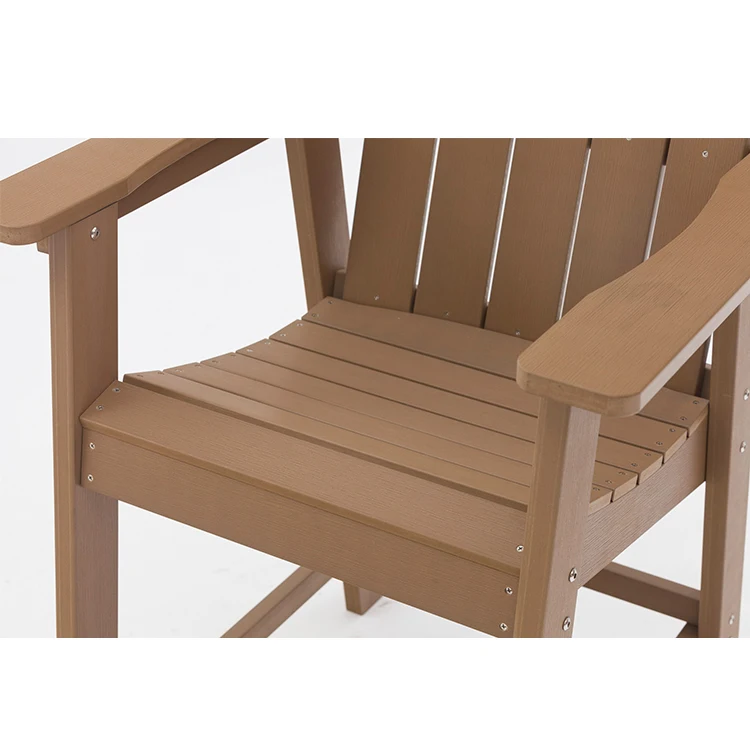UPLION factory wholesale environmental recycled plastic wood PS adirondack chair for balcony garden and beach