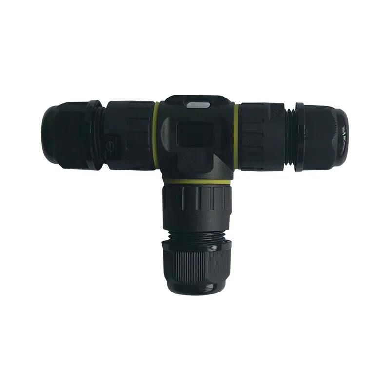 Нейлон PA66 Т-образная винтового типа на открытом воздухе IP68 водонепроницаемый разъем 4 Pin-код