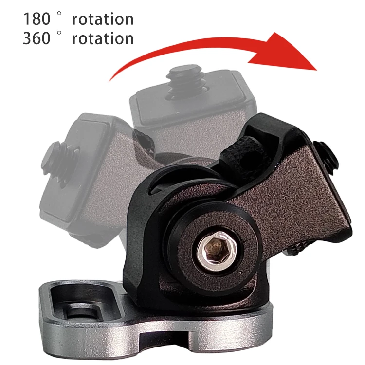 Vlogger Monitor Mount Adapter with Cold Shoe Ball head Monitor Bracket Mic Holder 1/4 Screw