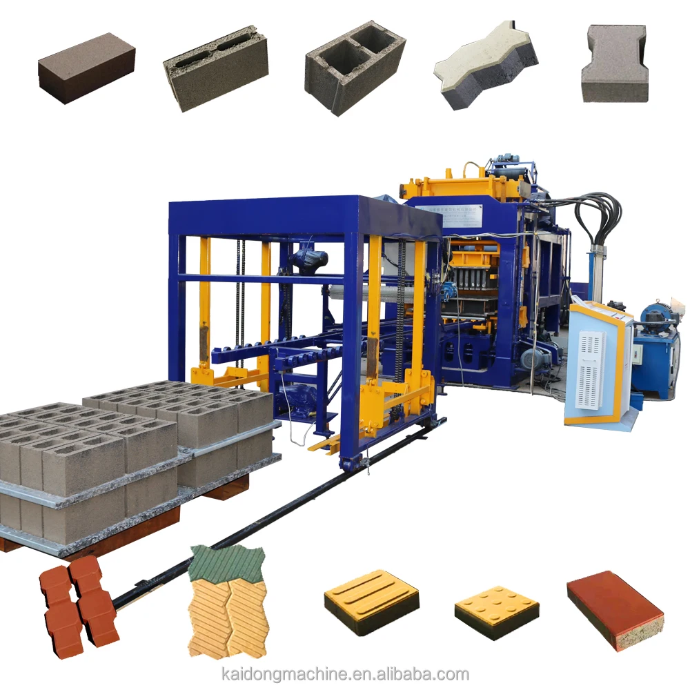 QT6-15 Hydraulic Fully Automatic Block Making Machine Concrete Interlock Brick Making Machinery Fly Ash Paver Production Line