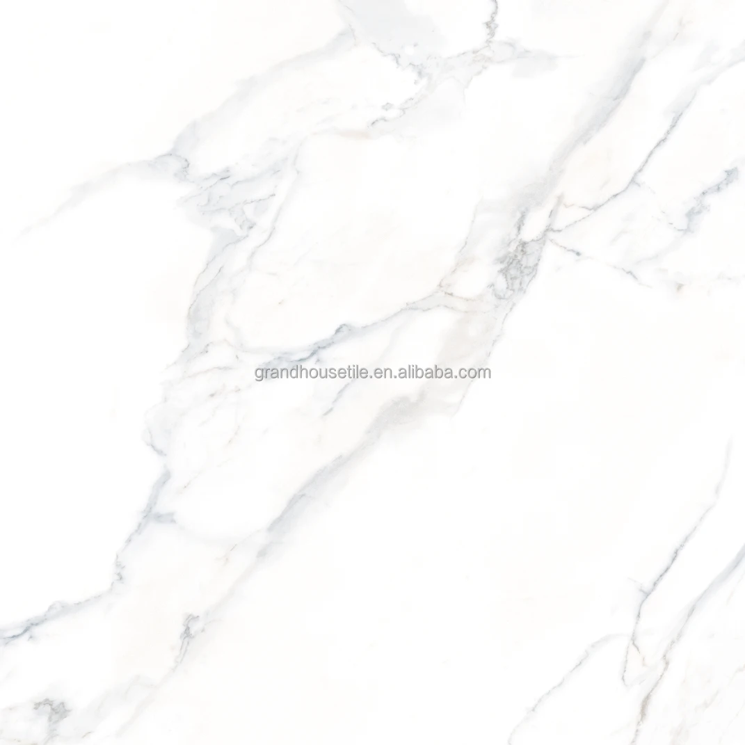 Foshan supply cararra design porcelain floor tile 600x600 Beige marble look tile porcelanato Apartment floor tile