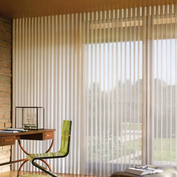 Yilian High Quality Motorized/electric Spacer Vertical Blind/blinds Fabric for Home Office Hotel Blinds Vertical Pattern Support